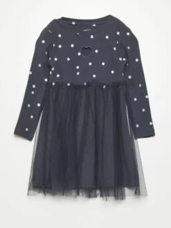 Vestito In Jersey Con Motivo A 'pois'