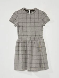 Vestito In Maglia Punto Milano A Righe