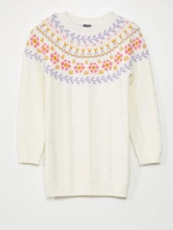 Vestito In Maglia Stampato 'jacquard'