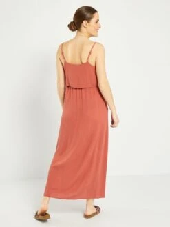 Vestito Lungo Con Spalline Sottili Per L'allattamento -Kiabi vestito lungo con spalline sottili per lallattamento rosso ael82 2 frb4