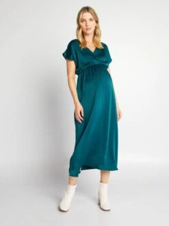 Vestito Lungo Premaman Satinato