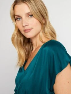 Vestito Lungo Premaman Satinato -Kiabi vestito lungo premaman satinato verde atn56 1 frb4