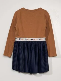 Vestito Plissettata A Maniche Lunghe -Kiabi vestito plissettata a maniche lunghe beige avg72 1 frb3