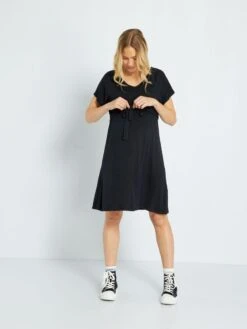 Vestito Premaman Con Scollo A V -Kiabi vestito premaman con scollo a v nero zq432 4 frb3